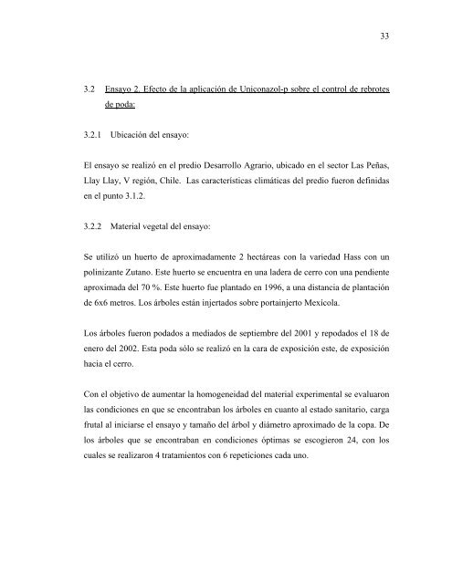 P sobre la productividad y desarrollo del palto cv. Hass - Altavoz