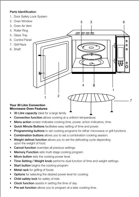 MY30PGCS Microwave Oven - Service