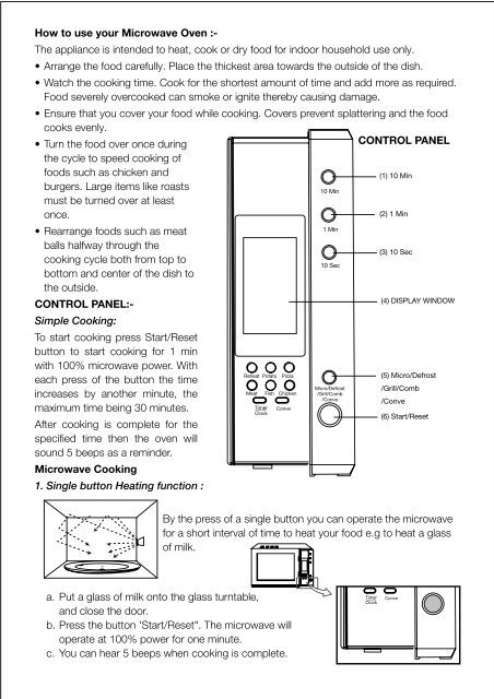 MY30PGCS Microwave Oven - Service