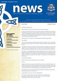 NEWSLETTER OF ST JOSEPH'S NUDGEE COLLEGE Daryl Hanly ...