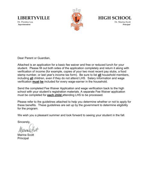 Fee Waiver Application Packet Libertyville High School fee-waiver-application-packet-libertyville-high-school