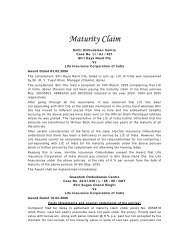 Maturity Claim - Gbic.co.in