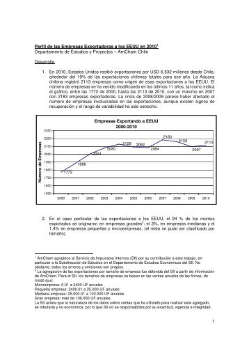 1 Perfil de las Empresas Exportadoras a los EEUU ... - Amcham Chile