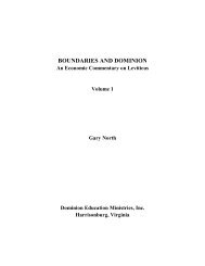Boundaries and Dominion: An Economic Commentary - Gary North