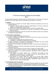 6Â° Concurso de Proyectos de Espacio de InclusiÃ³n Digital ... - Antel