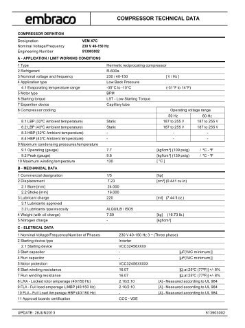 Datasheet - Embraco