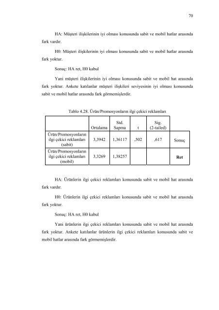 sabit ve mobil hatlarÄ±n mÃ¼Återi beklentileri ve rekabet Ã¼stÃ¼nlÃ¼klerine ...