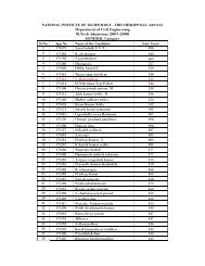 Department of Civil Engineering M.Tech Admissions 2007-2008 ...