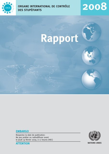 Rapport de l'Organe international de contrôle des stupéfiants ... - INCB