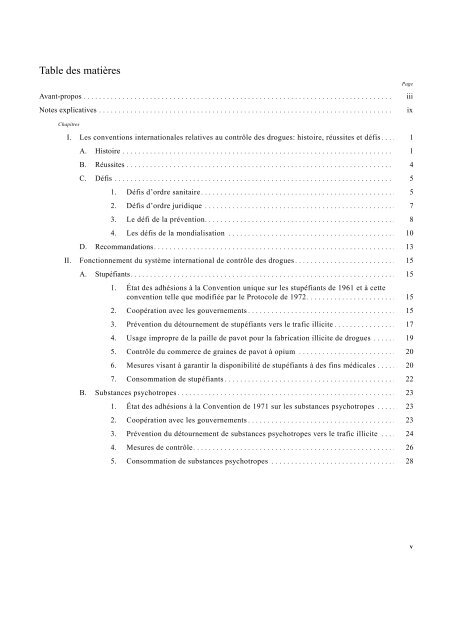 Rapport de l'Organe international de contrôle des stupéfiants ... - INCB