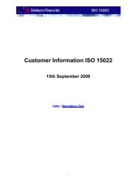 Customer Information ISO 15022 - SIX Telekurs