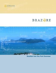 Brazilian Iron Ore Port Overview - Adriana Resources Inc.