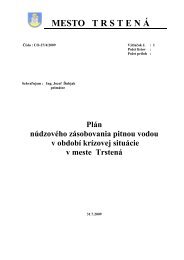 PlÃ¡ne nÃºdzovÃ©ho zÃ¡sobovania pitnou vodou v ... - Mesto TrstenÃ¡