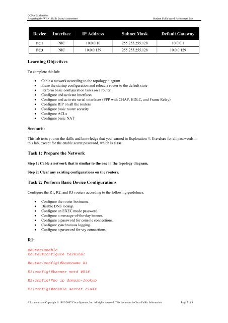 Procedural Lab Template, Student Version, Required Components