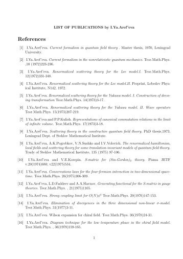 Full List of publications