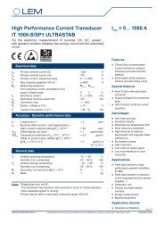 High Performance Current Transducer IT 1000-S/SP1 ULTRASTAB ...