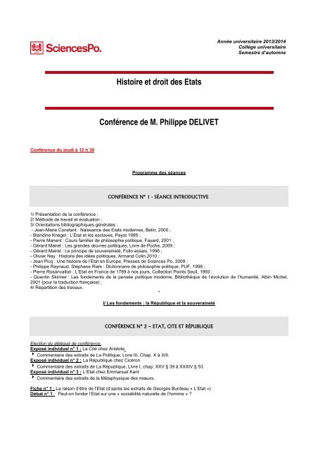 DELIVET, Philippe F. - Sciences Po