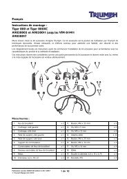 de pare-brise. Conserver les fixations si la moto doit Ãªtreâ¦