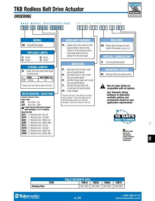 tks & tkb actuators - You are now at the Down-Load Site for Tol-O