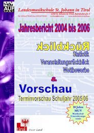 Landesmusikschule St. Johann in Tirol - Tiroler Musikschulwerk