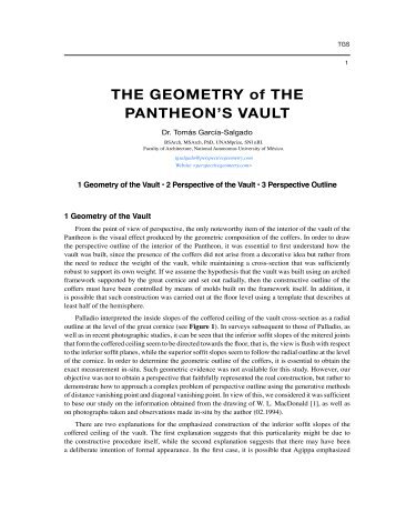 THE GEOMETRY of THE PANTHEON'S VAULT - Perspective ...