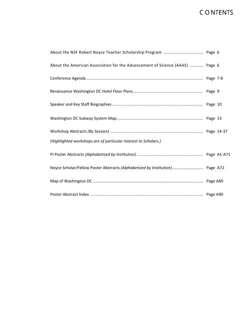 2012 Noyce Conference Program - The Robert Noyce Scholarship ...