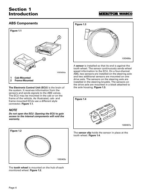 Anti-Lock Braking Systems (ABS) for Trucks ... - Meritor WABCO