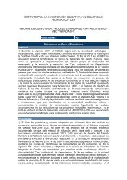 idep informe ejecutivo anual - modelo estandar de cont