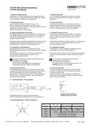 T/TS/TR/TRS Gebrauchsanleitung T/TS/TR/TRS Manual - Novotechnik