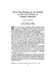 River Morphology as an to Darwin's Theory of Analog Natural ...