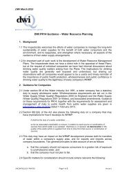 Water Resource Planning - Drinking Water Inspectorate - Defra