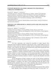 ÚČINNOSŤ ODSTRAŇOVANIA MEDI Z ODPADOVÃCH VÔD ...