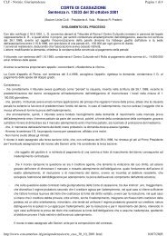 CORTE DI CASSAZIONE Sentenza n. 13533 del 30 ottobre 2001