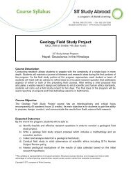 Geology Field Study Project - syllabus