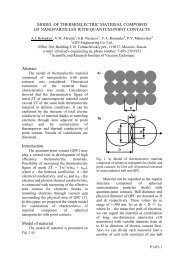 MODEL OF THERMOELECTRIC MATERIAL ... - ECT2008