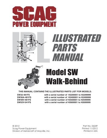 Download Parts List - Scag Power Equipment