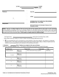 10.01-F Information for Parenting Proceeding Affidavit