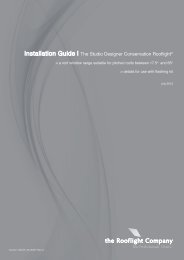 the Studio Conservation Rooflight Installation Manual