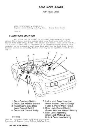 Door Locks - Power - CelicaTech