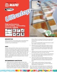 Ultratop specifications (PDF) - GBL Construction