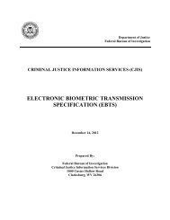electronic biometric transmission specification (ebts) - FBI Biospecs