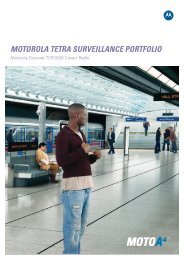 MOTOROLA TETRA SURVEILLANCE PORTFOLIO - SAIT Zenitel