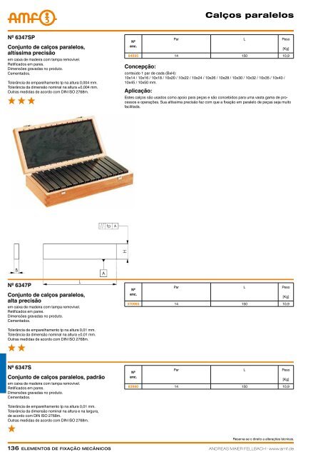 ElEmEntos dE fixaÃ§Ã£o mEcÃ¢nicos - STOCKFER