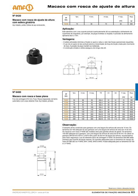 ElEmEntos dE fixaÃ§Ã£o mEcÃ¢nicos - STOCKFER