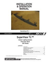 SuperVisorTL for 2007 Chevy Tahoe Installation Guide