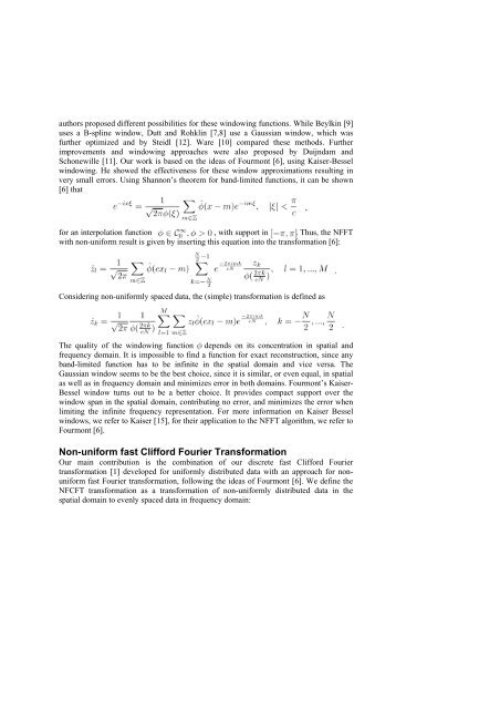Fast Clifford Fourier Transformation for - Computer Science and ...