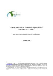 case studies of agri-processing and contract agriculture in ... - SARPN