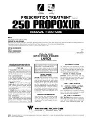 250 Propoxur - Specimen Label - American Pest