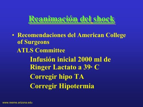 ReanimaciÃ³n en Shock TraumÃ¡tico - Reeme.arizona.edu