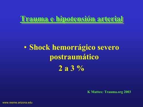 ReanimaciÃ³n en Shock TraumÃ¡tico - Reeme.arizona.edu